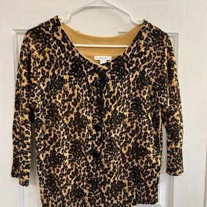 Animal Print Cardigan - Dress Barn